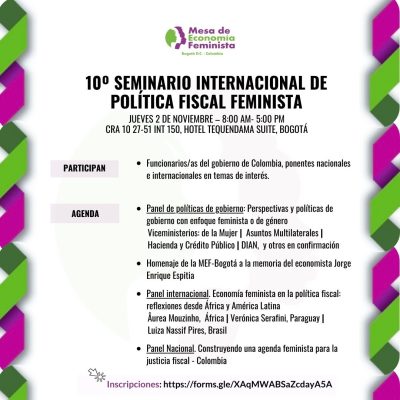 10º Seminario Internacional de Política fiscal y géneroBogotá